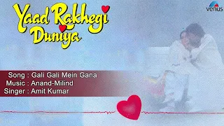 Yaad Rakhegi Duniya : Gali Gali Mein Gana Full Audio Song | Aditya Pancholi, Rukhsar |