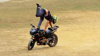 pulsar 220 stunt show in south Sikkim Dong