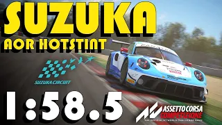 SUZUKA AOR HOTSTINT | 1:58.5 | 911 GT3 R | Assetto Corsa Competizione | PC