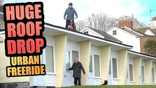 HUGE ROOF DROP AND URBAN MTB FREERIDE LINES!