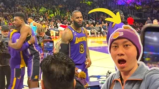 LEBRON NOTICED US!! | $800 Lakers NBA Courtside Experience
