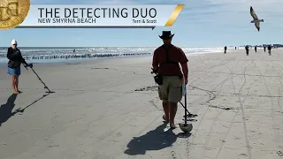 Another Weird Find, Coins and More, Metal Detecting New Smyrna Beach Kind of Day | The Detecting Duo