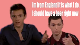 Tom Holland being SO BRITISH for 11 minutes