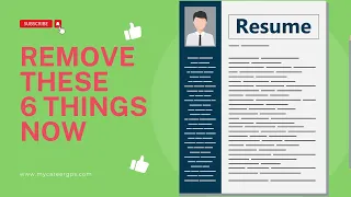 Avoid These 6 Resume Mistakes NOW!