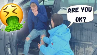 Getting Car Sick Prank On My Girlfriend! *REVENGE*