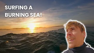 FIRST WAVE IN THE DARK, I just surfed the most beautfiul sunrise session!. Surf POV Portugal