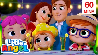 Family Dinner Song | Little Angel Sing Along Songs for Kids | Moonbug Kids Karaoke Time