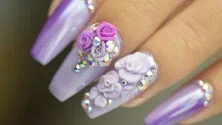 Purple Ombre with 3D Flowers | Red Iguana | April Ryan