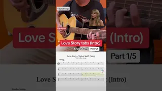 Taylor Swift - Love Story Intro Tabs (Part 1/5)