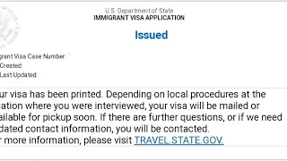 immigrant visa issued | NVC log in and Immigrant visa case status check