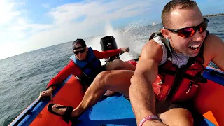 65HP on 180lb INFLATABLE Thundercat - WOW