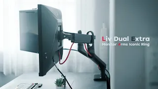 Liv Dual Extra Monitor Arms Iconic Ring | ขาตั้งจองาน Premium ทำตัวเองเป็น USB HUB ได้ด้วย