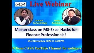 MS-Excel Hacks for Finance Professionals!