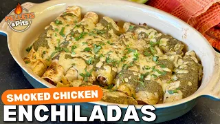 Smoked Chicken Enchiladas - Using LEFTOVERS from New Favorite Smoked Chicken Recipe!
