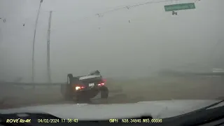 Dashcam video captures one man's encounter with a tornado on I-265 in Southern Indiana