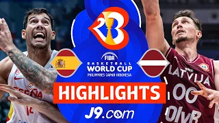 Latvia 🇱🇻 Upsets World Champions Spain 🇪🇸 | J9 Highlights | FIBA Basketball World Cup 2023