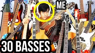 I Played 30 BASS GUITARS in ONE TAKE