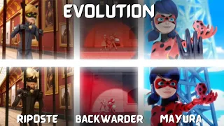 Evolution Past Episodes & Time Travel Scenes | Side by Side  | Miraculous Ladybug Season 5