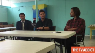 TV Addict visits the set of supernatural and talks to Misha, Jensen and Jared (pt 1)