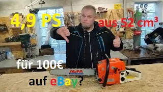 100€ Benzin Kettensäge von eBay / Amazon mit 4,9 PS - was taugt die AL-FA aus Italien/Polen/China ?