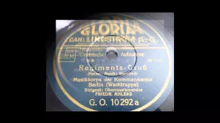 German march「Regimentsgruss」「Revue-Marsch」78rpm