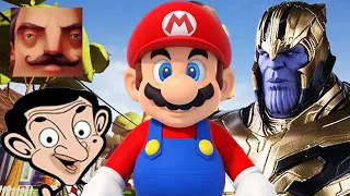 Hello Neighbor - New Secret Neighbor Mario Terminator Thanos Mr Bean Gameplay Walkthrough