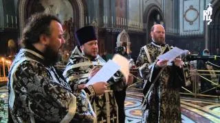В среду 1-йседмицы Великого поста Патриарх Кирилл совершил Литургию Преждеосвященных Даров