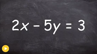 Changing an equation from standard form to slope intercept form