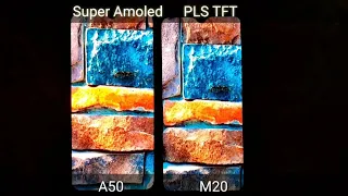 Super Amoled vs PLS TFT Display Test | Samsung M20 vs A50 Display