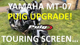 E3 - Yamaha MT-07/FZ-07 - Installing a Puig touring windscreen, what a difference it has made...