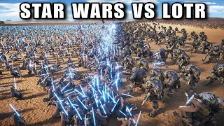 STAR WARS ARMIES VS LORD OF THE RINGS ARMY | Ultimate Epic Battle Simulator 2 | UEBS 2