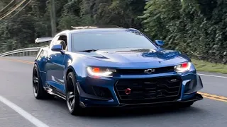 Straight Piped Catless 1100HP Supercharged Camaro ZL1 Brutal Sound And Pass By !!