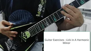 Chuck Schuldiner Style  Lick in A harmonic minor  (Guitar Exercises )