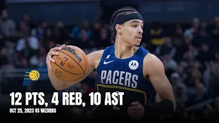 Andrew Nembhard (12 PTS, 4 REB, 10 AST) Pacers Highlights vs Wizards: All Possessions (10/25/23)