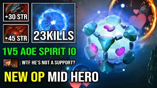 When You Thought IO is a Support - WTF 1v5 Overpower Tank Solo Mid AOE Spirits DPS Dota 2