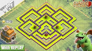 New Best TH7 TROPHY/FARMING Base 2018 with REPLAY - Clash of Clans