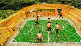 Build Underground Soccer Field In The Jungle With Brands And Football Team World Famous - full