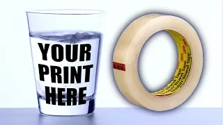 How to PRINT ON GLASS with Amazing Sticky Tape Life Hack