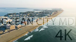 Ocean City Maryland during Sunrise: Calm, Sleep, Relax, Meditative Study, Yoga, [Drone Video]