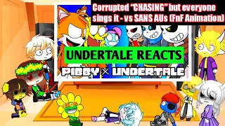 Undertale reacts to Corrupted “CHASING” but everyone sings it - vs SANS AUs (FnF Animation) LastPart