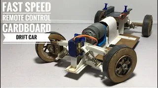 How to Make a Fast Speed RC Drift Car Homemade Remote Control Truck from Cardboard and PVC Trunking.