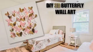 EASY DIY 3D BUTTERFLY WALL ART