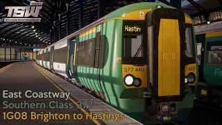 1G08 Brighton to Hastings (via Eastbourne) - East Coastway - Class 377 - Train Sim World 2020