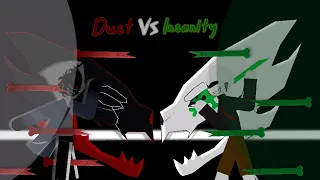 Fanon DustDust VS Chicken!Insanity (Sticknodes)