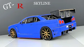 Nissan Skyline GT-R R34 cardboard car