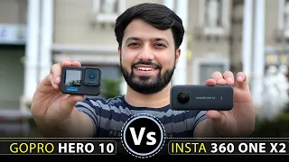 GoPro Hero 10 Vs Insta 360 One X2 Camera | Which Is Best ? ( Hindi )