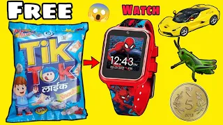 Omg Got Spider Man Watch and Racing Car Inside Tik Tok  snacks | Free Gift and Money Inside