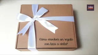 😍Cómo envolver un REGALO con CINTA o LAZO? WRAP GIFTS / Decorar caja de regalo.