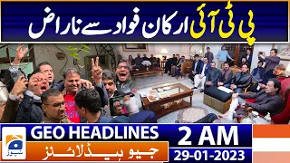 Geo News Headlines 2 AM - PTI members angry with Fawad - Imran Khan | 29th Jan 2023