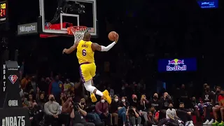 LeBron Soars In Brooklyn With Back To Back Slams!